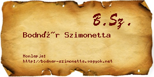 Bodnár Szimonetta névjegykártya