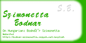 szimonetta bodnar business card